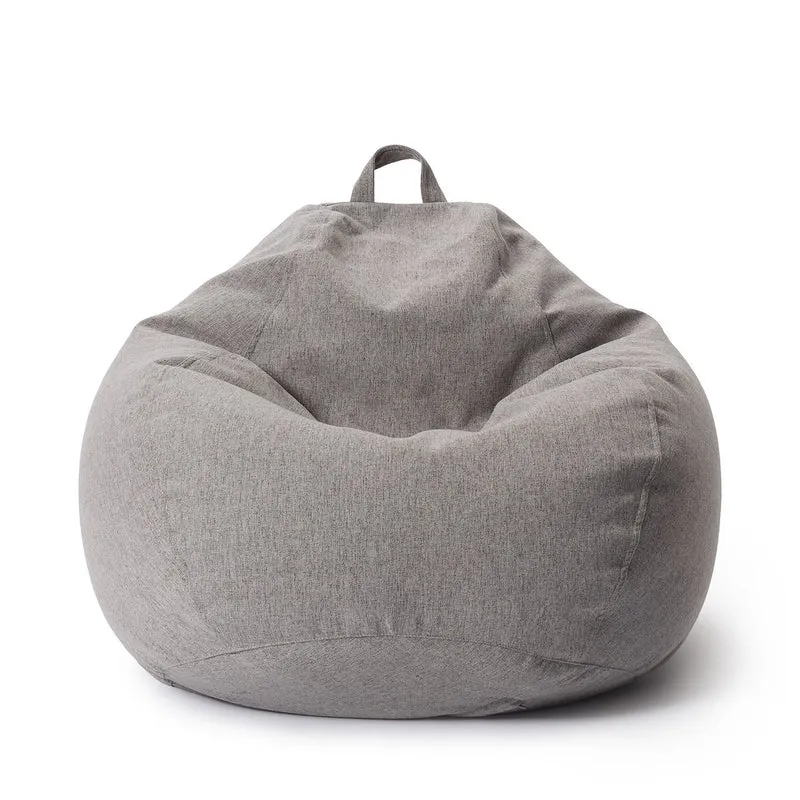 LUMALAND Comfort Line XL Sitzsack - 90x110x50 cm Bodenkissen - 250 L - EPS Perlen Füllung - Hellgrau