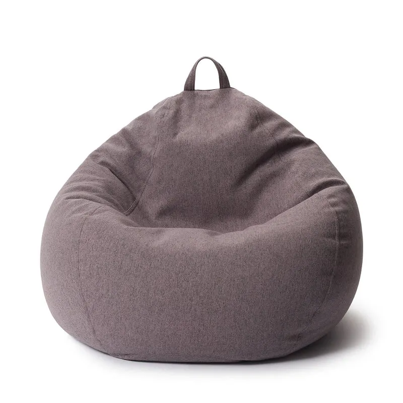 LUMALAND Comfort Line XL Sitzsack - 90x110x50 cm Bodenkissen - 250 L - EPS Perlen Füllung - Dunkelgrau
