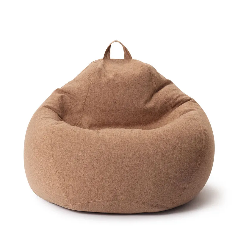LUMALAND Comfort Line XL Sitzsack - 90x110x50 cm Bodenkissen - 250 L - EPS Perlen Füllung - Braun