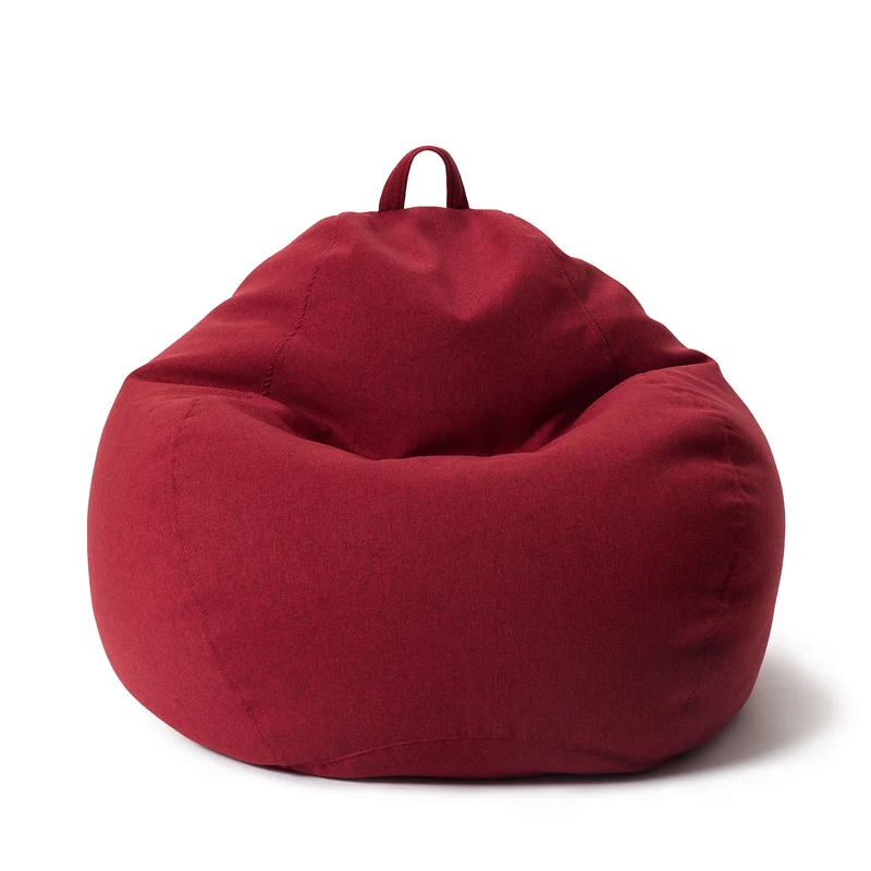 LUMALAND Comfort Line XL Sitzsack - 90x110x50 cm Bodenkissen - 250 L - EPS Perlen Füllung - Rot