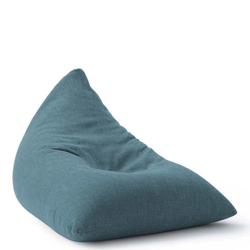 LUMALAND Sitzsack Interior Line - Sitzkissen Bean Bag - Dreieckiger Komfort-Sitzsack - 370l Füllung - 150 x 100 x 100 cm - Aqua