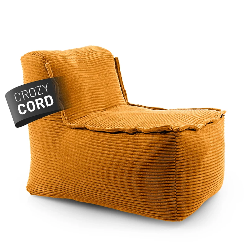 LUMALAND Modulares Mittelteil aus der Cord-Reihe, 54x81x70 cm - Bezug soft & waschbar - Senfgelb