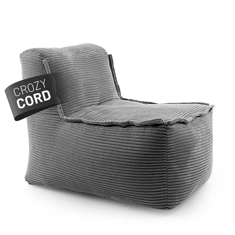 LUMALAND Modulares Mittelteil aus der Cord-Reihe, 54x81x70 cm - Bezug soft & waschbar - Grau