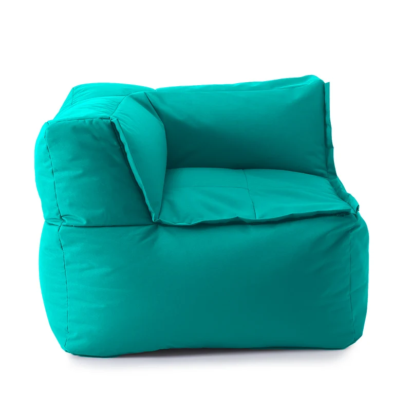LUMALAND Sitzsack-Sofa Ecke - Kombinierbar mit Modularem System - 340 L - Türkis