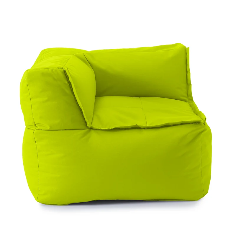 LUMALAND Sitzsack-Sofa Ecke - Kombinierbar mit Modularem System - 340 L - Apfelgrün