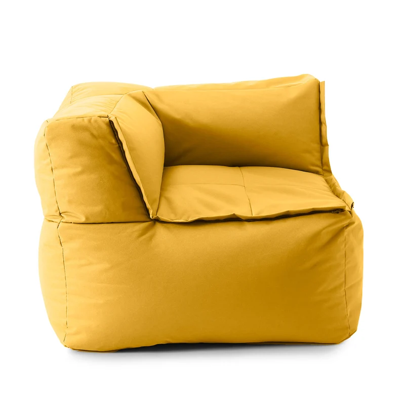 LUMALAND Sitzsack-Sofa Ecke - Kombinierbar mit Modularem System - 340 L - Senfgelb