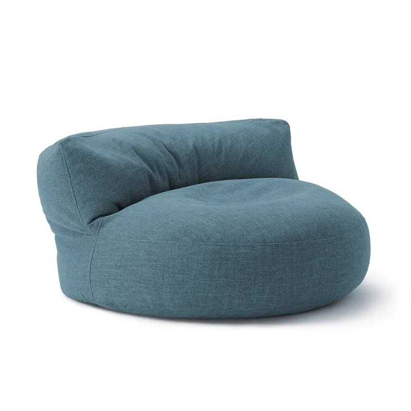 LUMALAND Interior Line Sitzsack-Lounge - Rundes Sitzsack-Sofa - 320l Füllung, 90 x 50 cm - Aqua