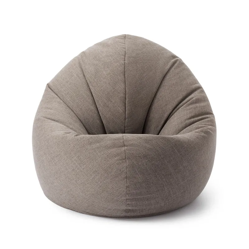 LUMALAND Sitzsack Interior Line - Sitzkissen Runder - Indoor - 300l Füllung - 120 x 80 x 75 cm - Hellgrau