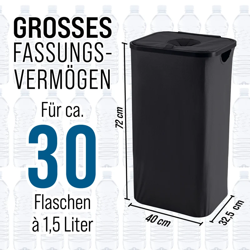 WELLENBORG Pfandflaschen-Sammelbehälter, 100 l - 2 Tragetaschen, Klettverschluss