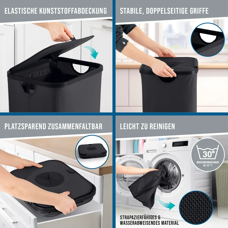 WELLENBORG Pfandflaschen-Sammelbehälter, 100 l - 2 Tragetaschen, Klettverschluss