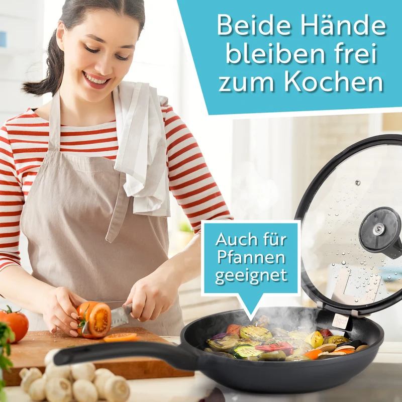topfi® Topfdeckelhalter für Töpfe & Pfannen