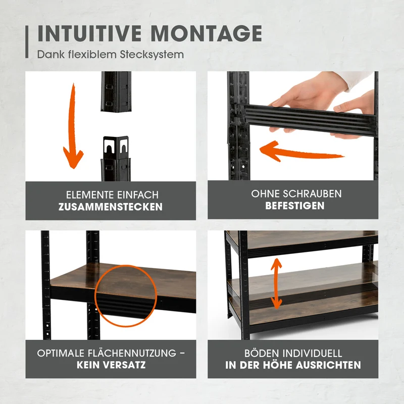 EASYmaxx 2 in 1 Schwerlastregal & Werkbank, 180 x 90 x 40 cm - 875 kg Traglast