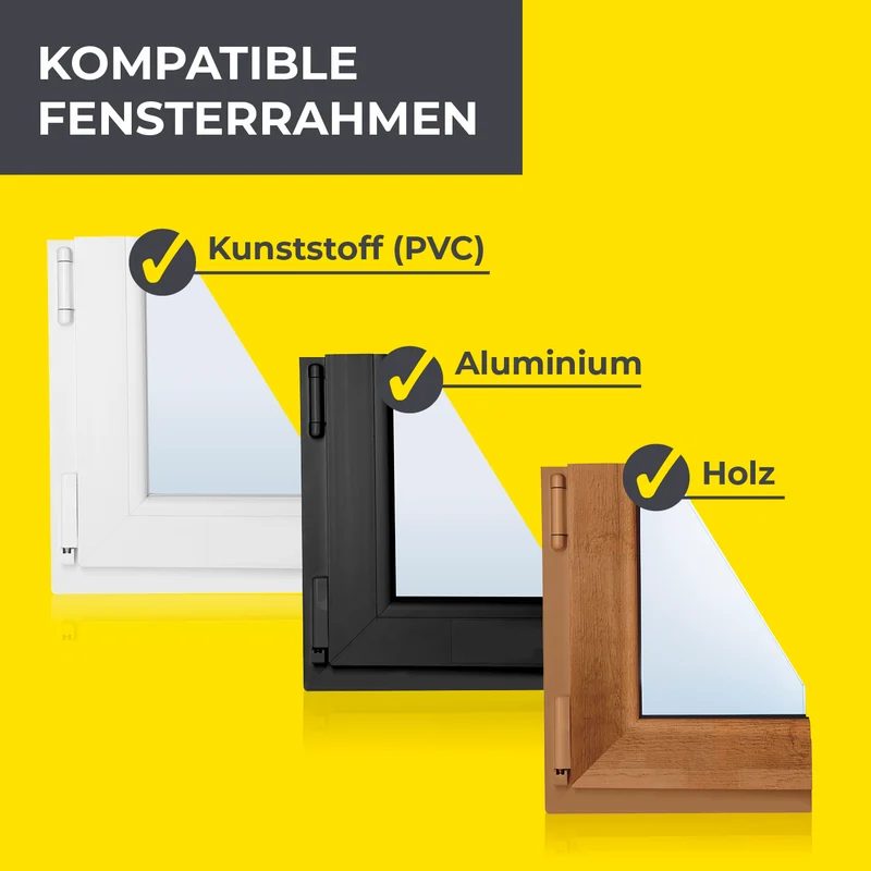 EASYmaxx Moskitonetz für Fenster mit selbstklebendem Klettband - 110 x 130 cm