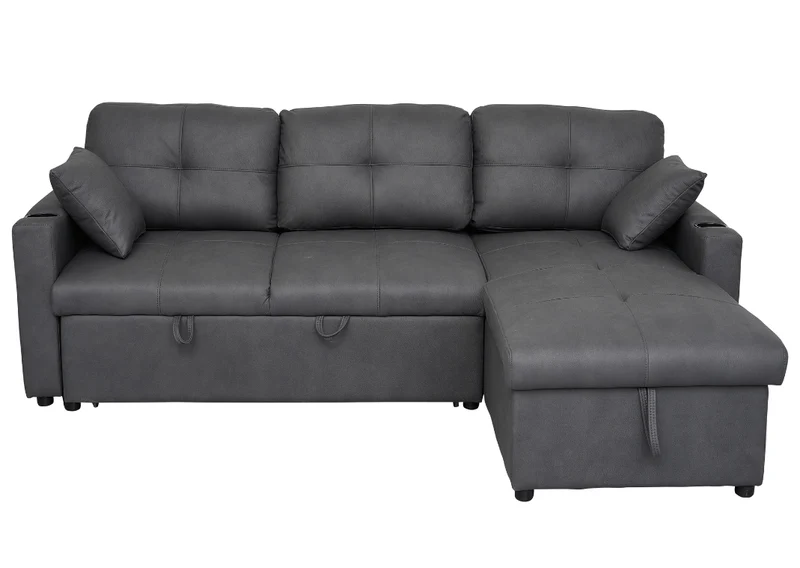 3 Seater Sofa Bed with Reversible Storage Chaise