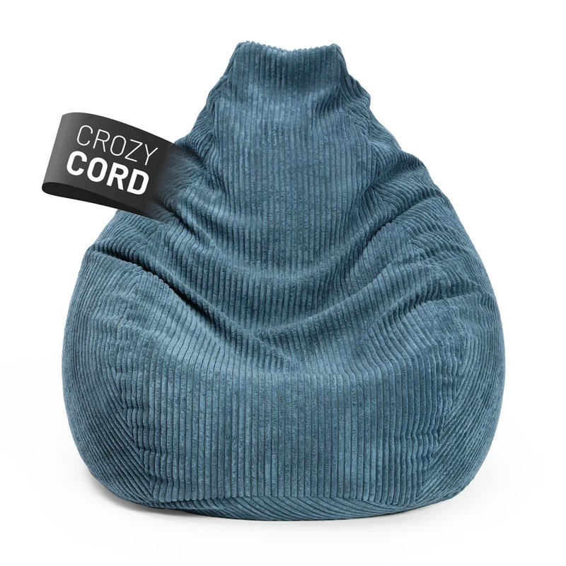 LUMALAND Sitzsack GIANT aus der Cord-Reihe, 135 x 100 cm - Bezug soft & waschbar - Navyblau