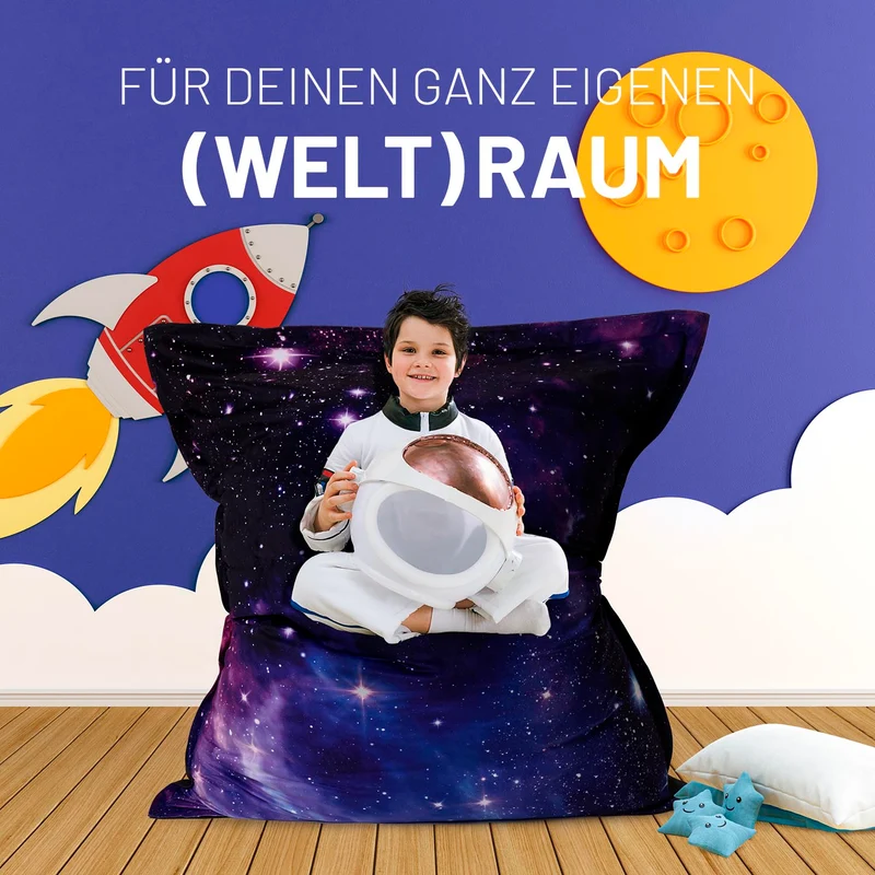 LUMALAND Sitzsack Classic XXL (380 L) - In- & outdoor - Special Edition Galaxy