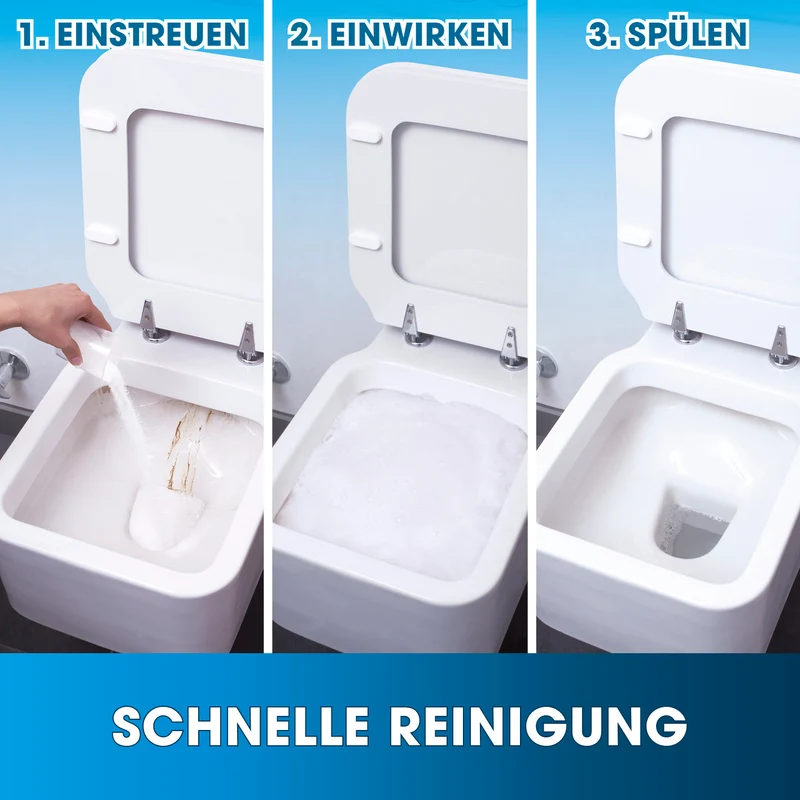 bideo® WC-Intensivschaum 1,5 kg für Reinigung bis unter den Rand | Selbstreinigender Kraftschaum für die Toilette