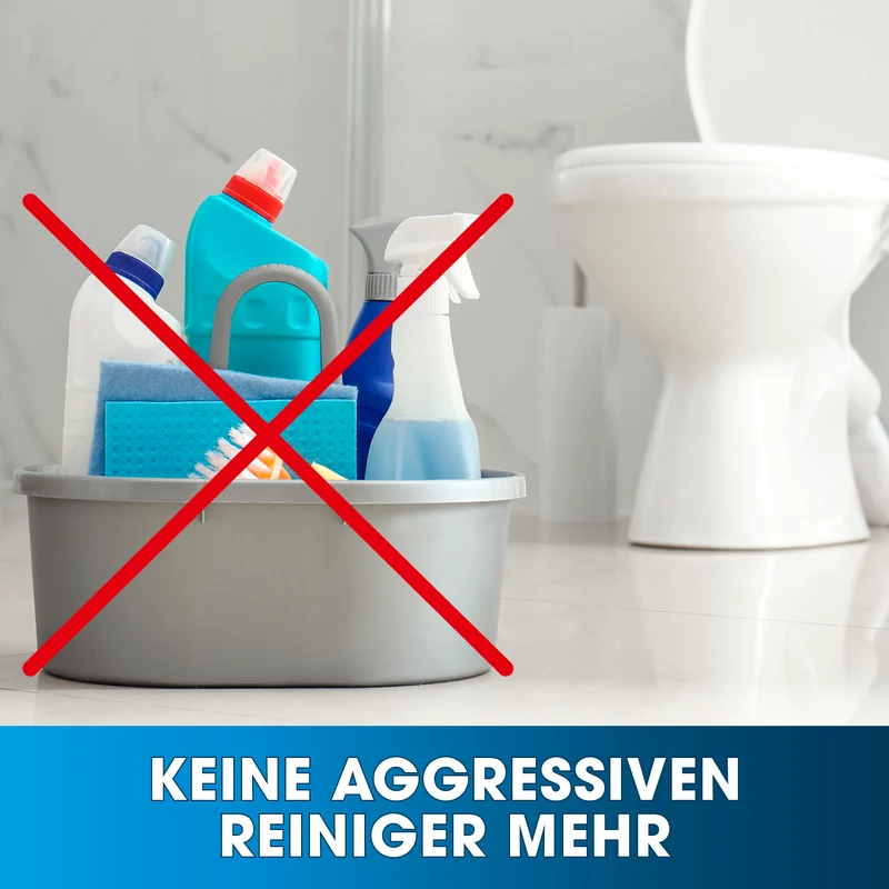 bideo® WC-Intensivschaum 1,5 kg für Reinigung bis unter den Rand | Selbstreinigender Kraftschaum für die Toilette