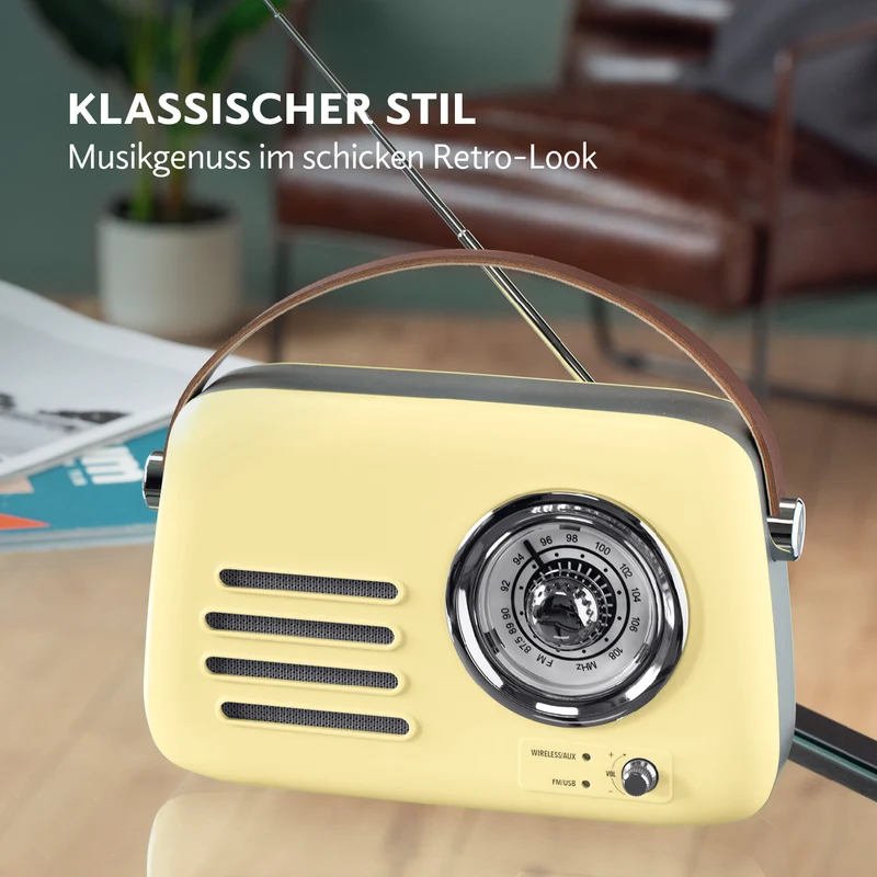 EASYmaxx Radio Retro - Stil der 50er-Jahr - Vanille