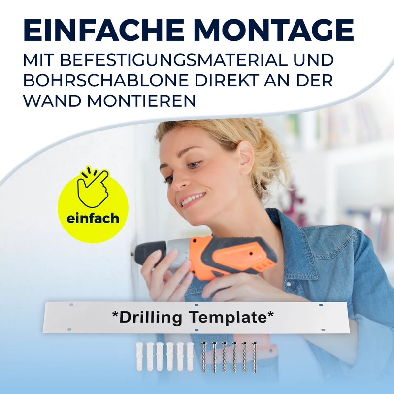 EASYmaxx Wandwäschetrockner 400 - klappbar - mit 4 m Trockenlänge - fix montiert
