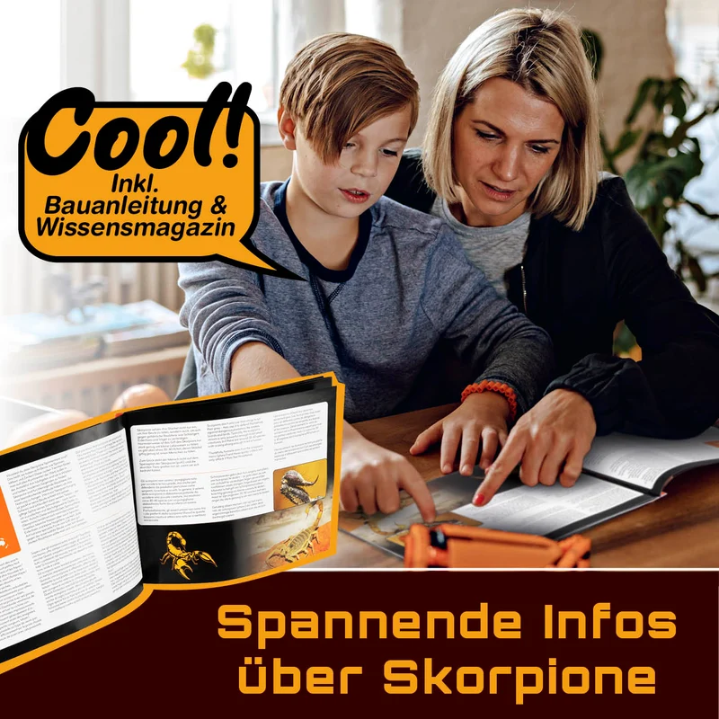 cbionic Flexibles Klemmbaustein-System - 2-in-1 Skorpionschere oder -stachel - Bewegungen der Natur erforschen & entdecken