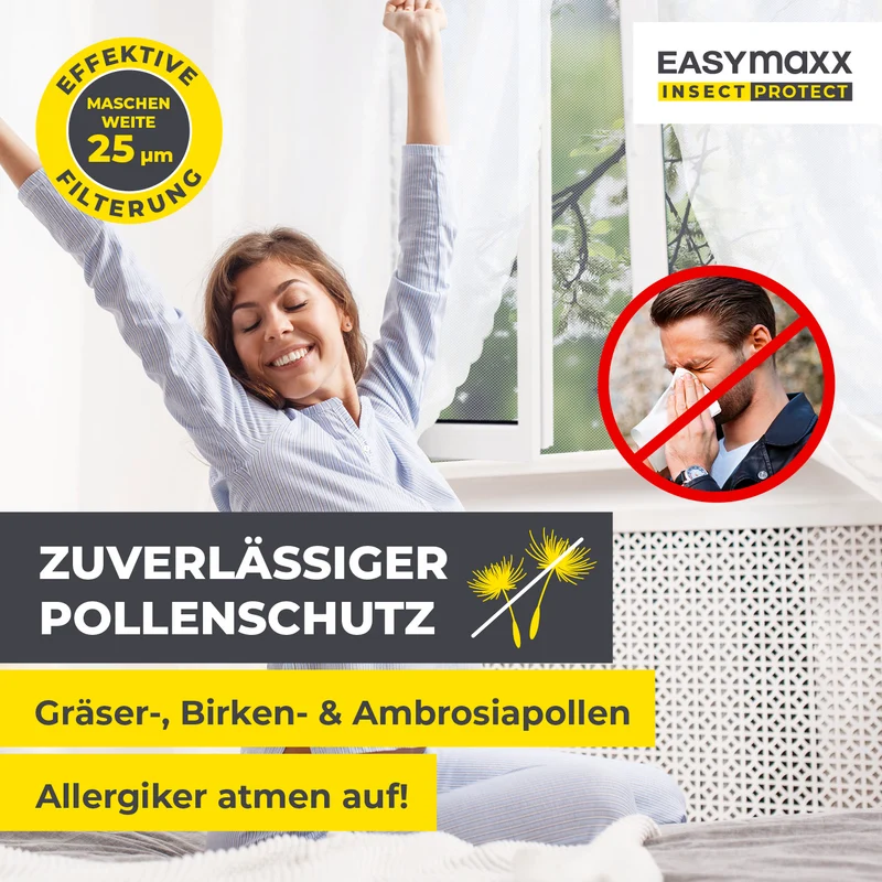EASYmaxx Insect Protect Insekten- & Pollenschutz, Magnet - Fenster bis 110x130cm