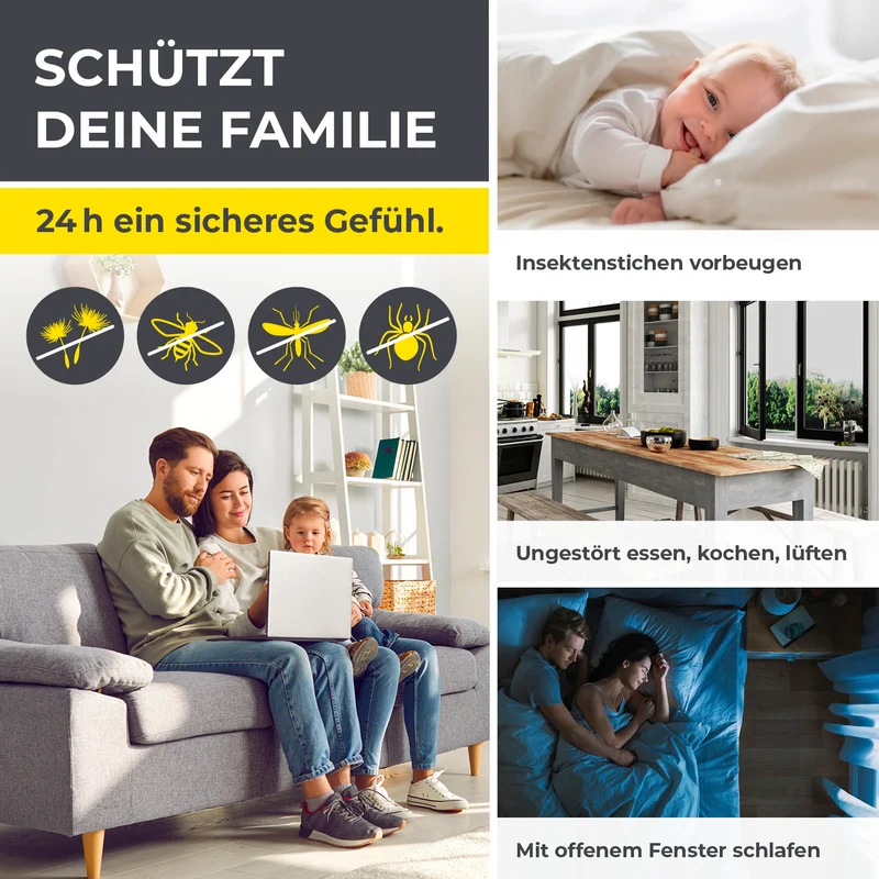 EASYmaxx Insect Protect Insekten- & Pollenschutz, Magnet - Fenster bis 110x130cm