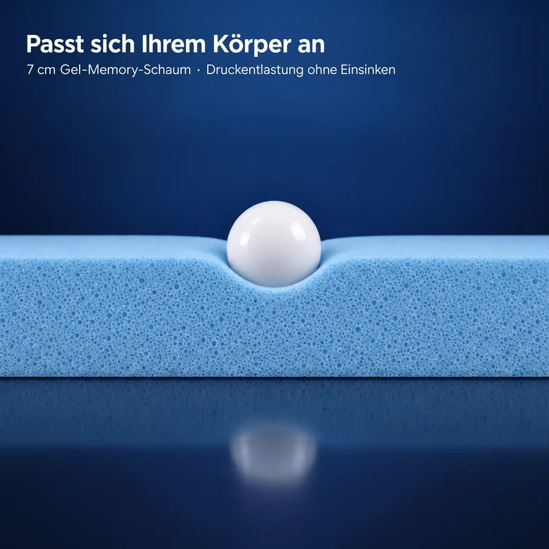 Premium Komfort Topper - Gel-Memory-Schaum Matratzen-Topper