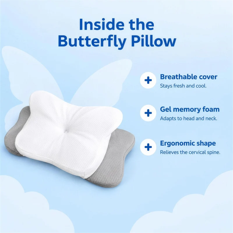 Schmetterlingskissen Plus - Das originale ergonomische Kissen
