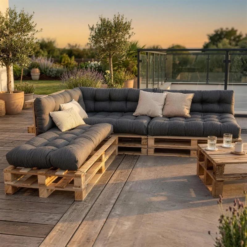 Premium Palettenkissen - Sitzkissen für Outdoor & Indoor
