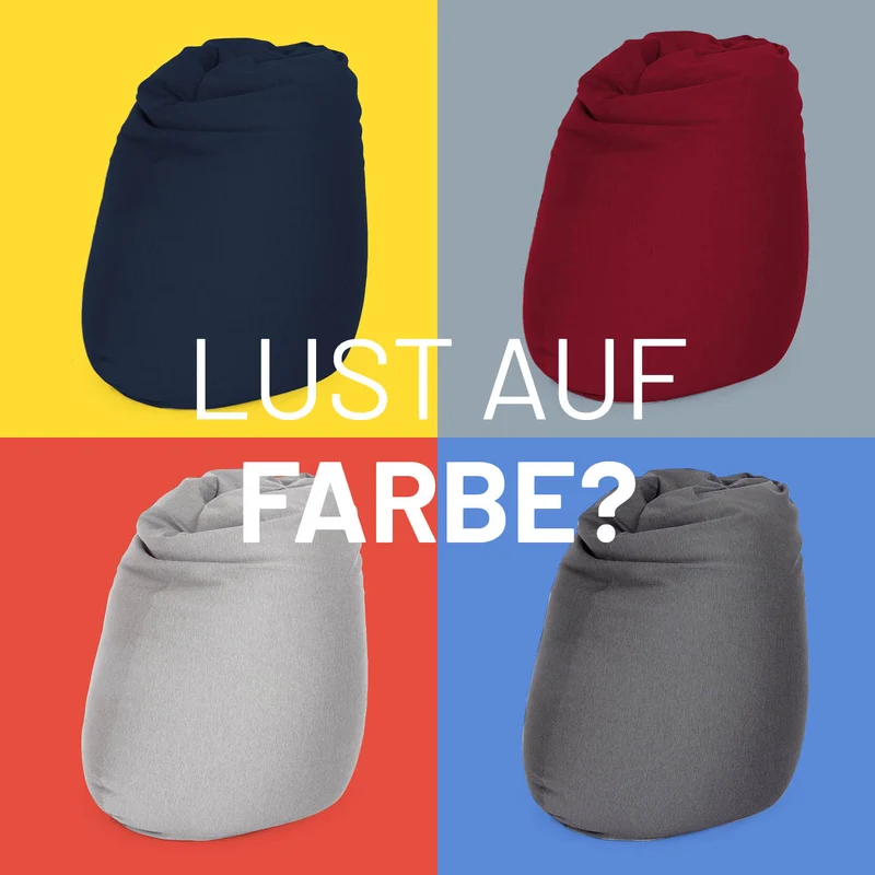 LUMALAND Flexi Comfort Sitzsack Premium Bean Bag Sitzkissen - Medium - 142 x 84 cm - Navyblau