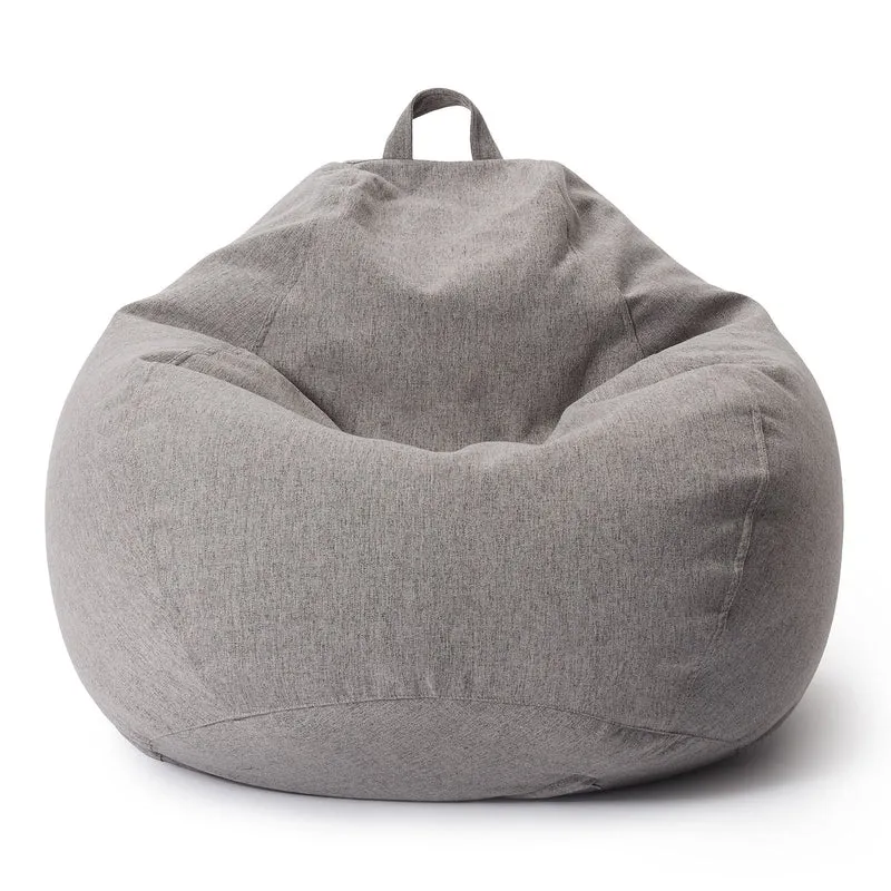 LUMALAND Comfort Line XXL Sitzsack - 100x120x50 cm Bodenkissen - 315 L - EPS Perlen Füllung - Hellgrau