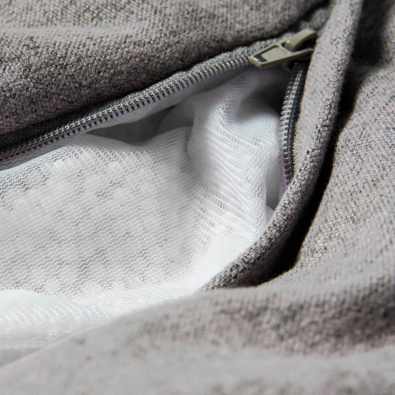 LUMALAND Comfort Line XXL Sitzsack - 100x120x50 cm Bodenkissen - 315 L - EPS Perlen Füllung - Hellgrau