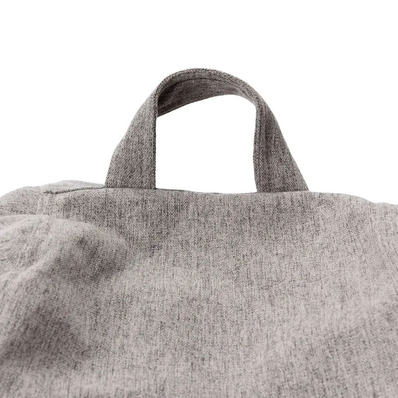 LUMALAND Comfort Line XXL Sitzsack - 100x120x50 cm Bodenkissen - 315 L - EPS Perlen Füllung - Hellgrau