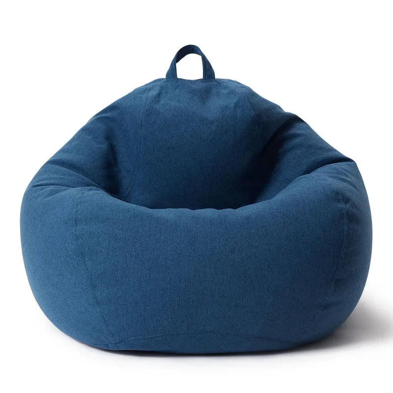 LUMALAND Comfort Line XXL Sitzsack - 100x120x50 cm Bodenkissen - 315 L - EPS Perlen Füllung - Dunkelblau