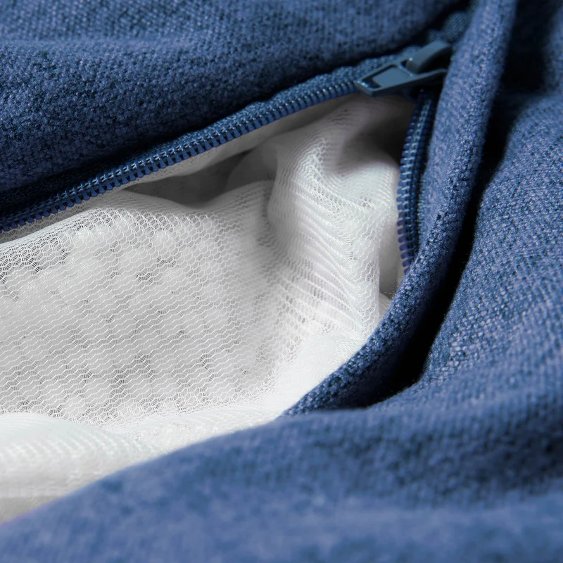 LUMALAND Comfort Line XXL Sitzsack - 100x120x50 cm Bodenkissen - 315 L - EPS Perlen Füllung - Dunkelblau