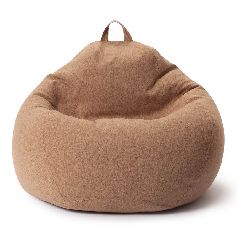 LUMALAND Comfort Line XXL Sitzsack - 100x120x50 cm Bodenkissen - 315 L - EPS Perlen Füllung - Braun
