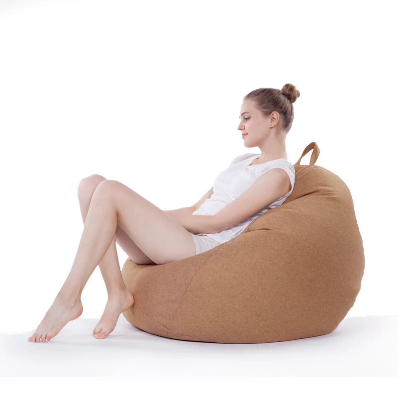 LUMALAND Comfort Line XXL Sitzsack - 100x120x50 cm Bodenkissen - 315 L - EPS Perlen Füllung - Braun