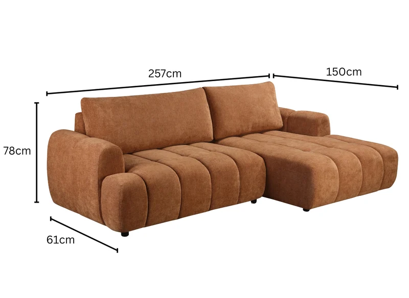 3.5 Seater with Storage Chaise & Sofabed