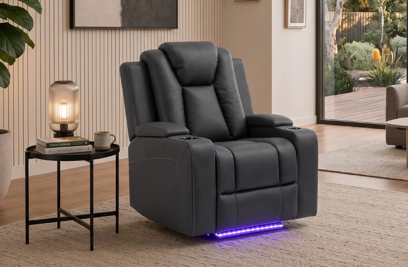 Electric recliner with adjustable headrests