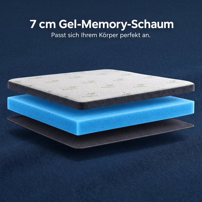 Premium Komfort Topper - Matratzen-Topper mit Gel-Memory-Schaum