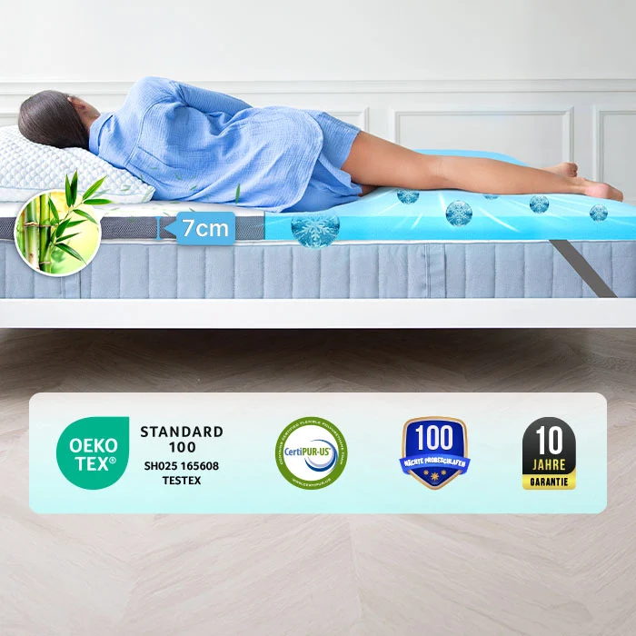 Premium Komfort Topper - Matratzen-Topper mit Gel-Memory-Schaum