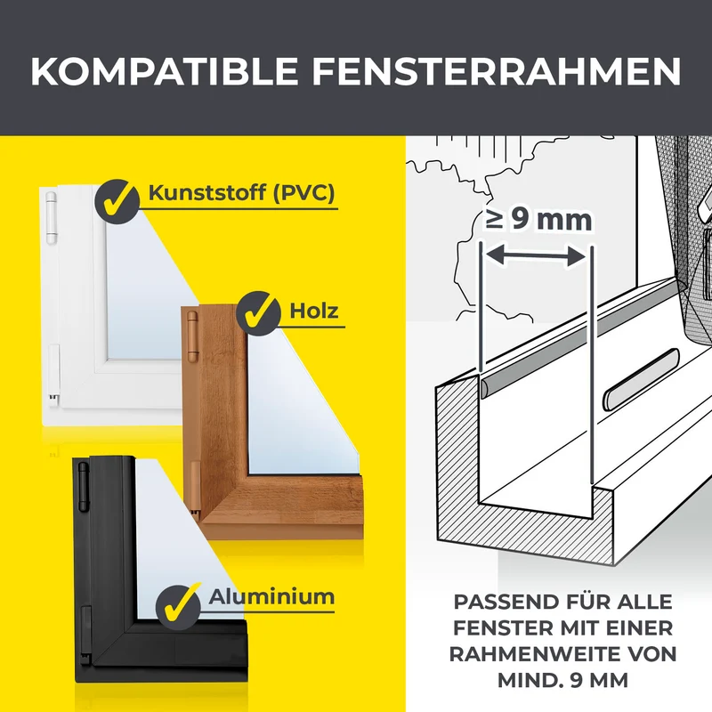 EASYmaxx Insect Protect Insekten- & Pollenschutz, Magnet - Fenster bis 150x180cm