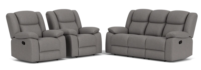 3 Seater with End Recliners + 2 Recliners