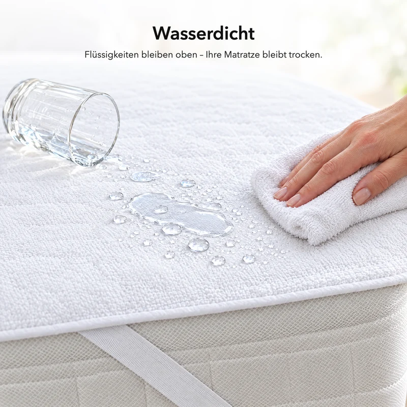 Matratzenschoner mit elastischen Eckbändern