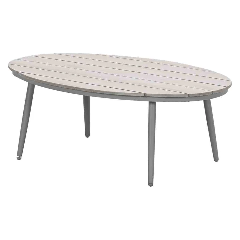 Garden Impressions Margriet loungetafel ovaal 120x75 cm - taupe - light teak look