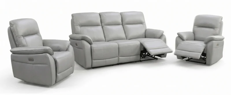 3 Seater with End Electric Recliners + 2 Electric Recliners