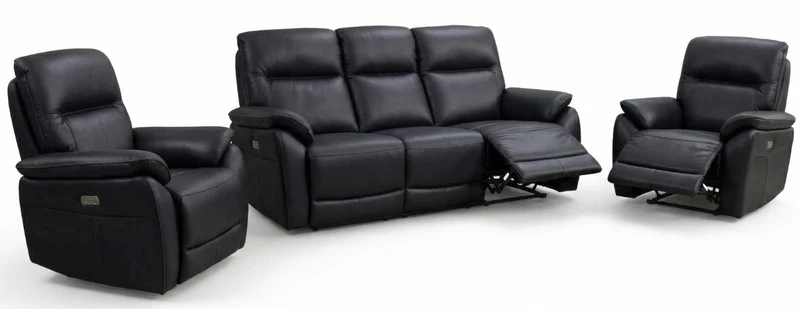 3 Seater with End Electric Recliners + 2 Electric Recliners