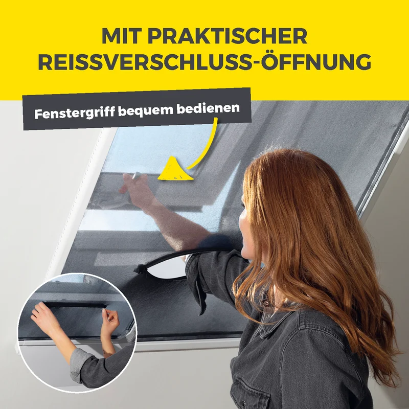 EASYmaxx Insect Protect Teleskop-Insektenschutzgitter für Dachfenster