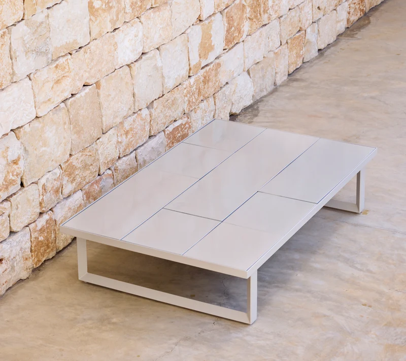 Glaze coffee table, rectangular